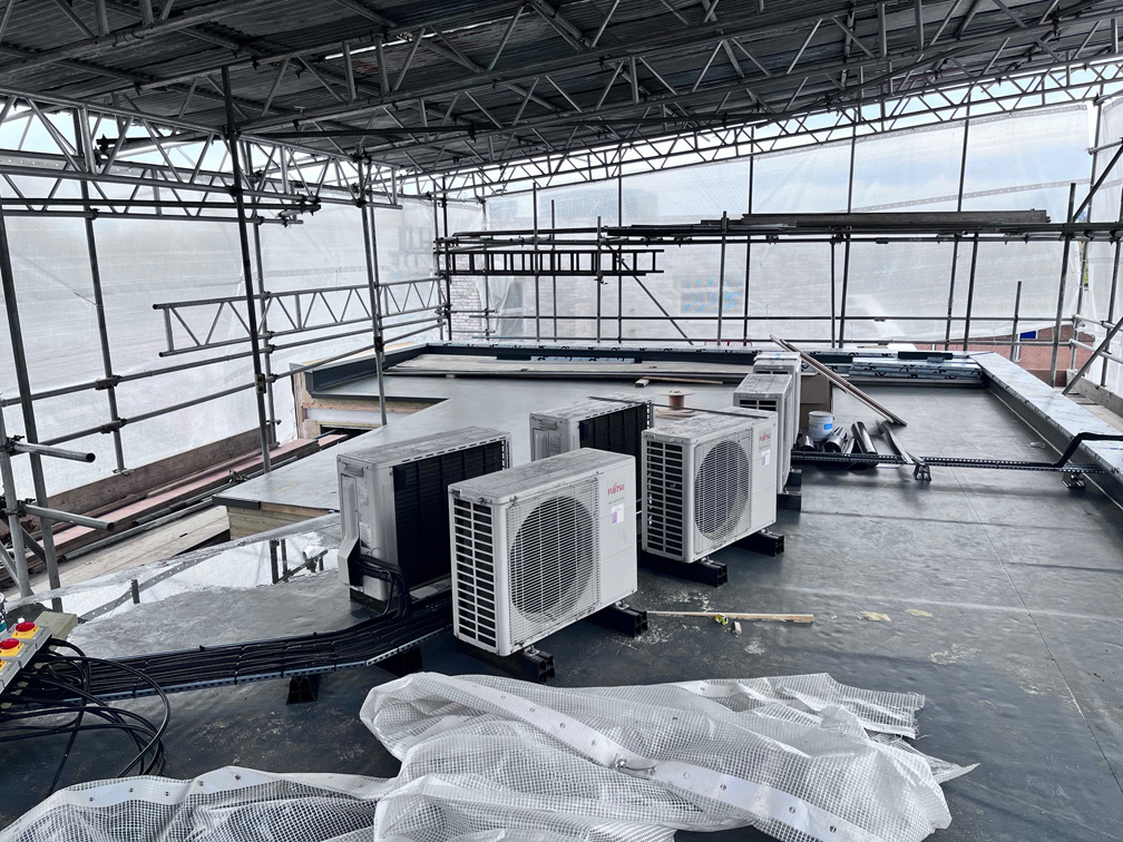 The roof of the new rehearsal room